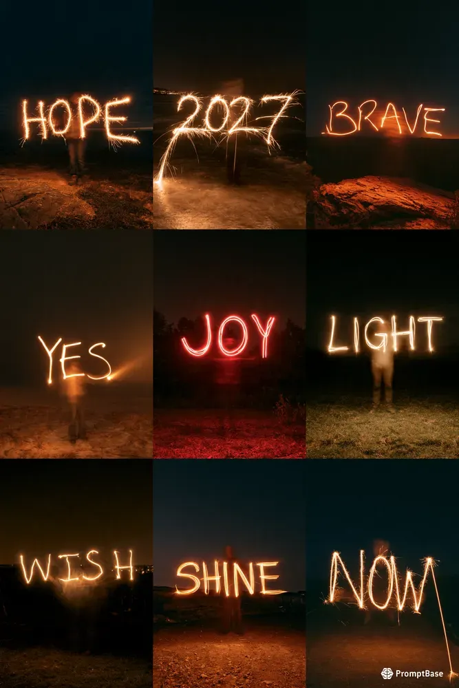 Light Painting Typography