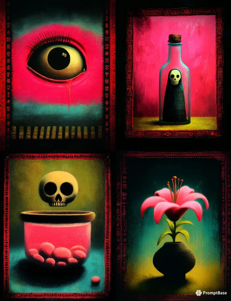 Santa Muerte Mix Art