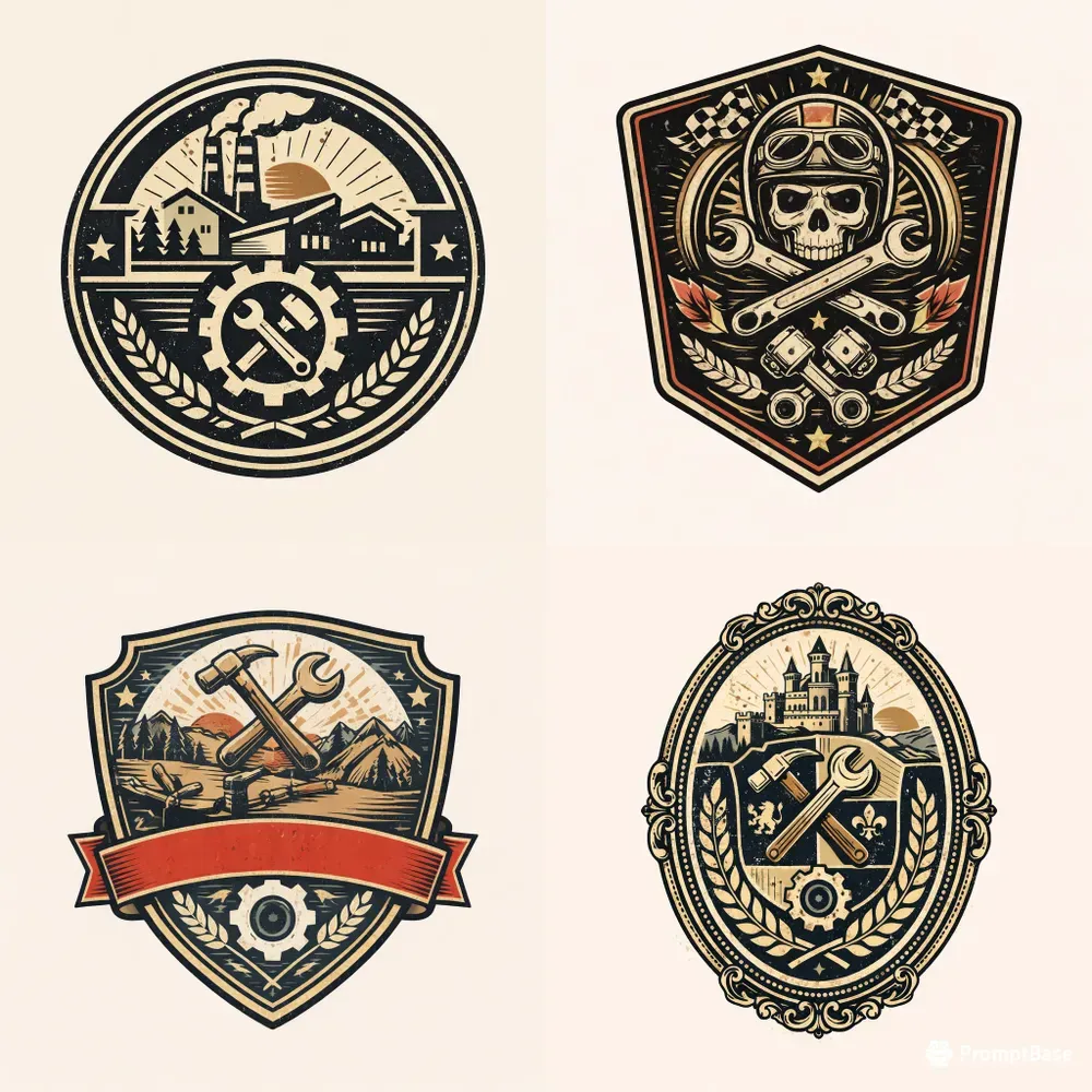 Vintage Retro Badge Logo Systems