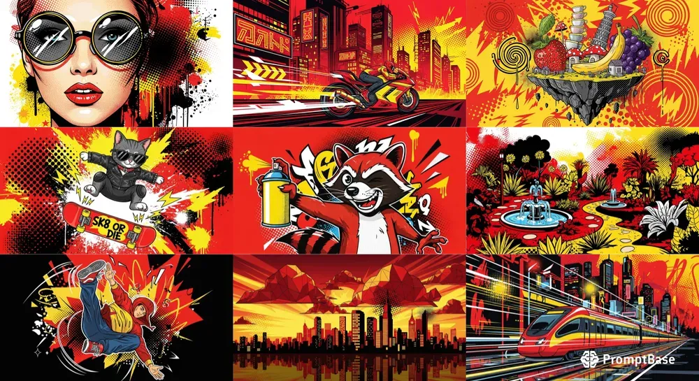 Bold Popart Vector Scenes