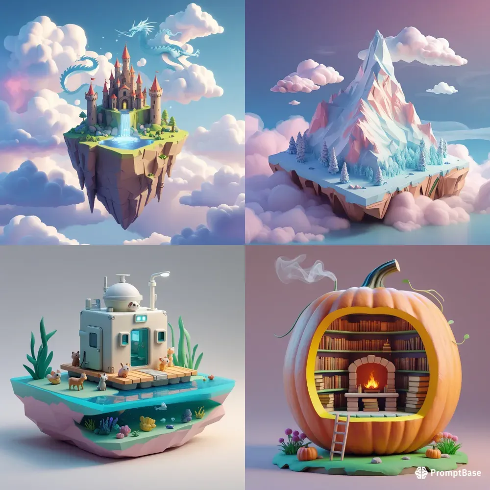 Isometric 3D Microworlds Collection