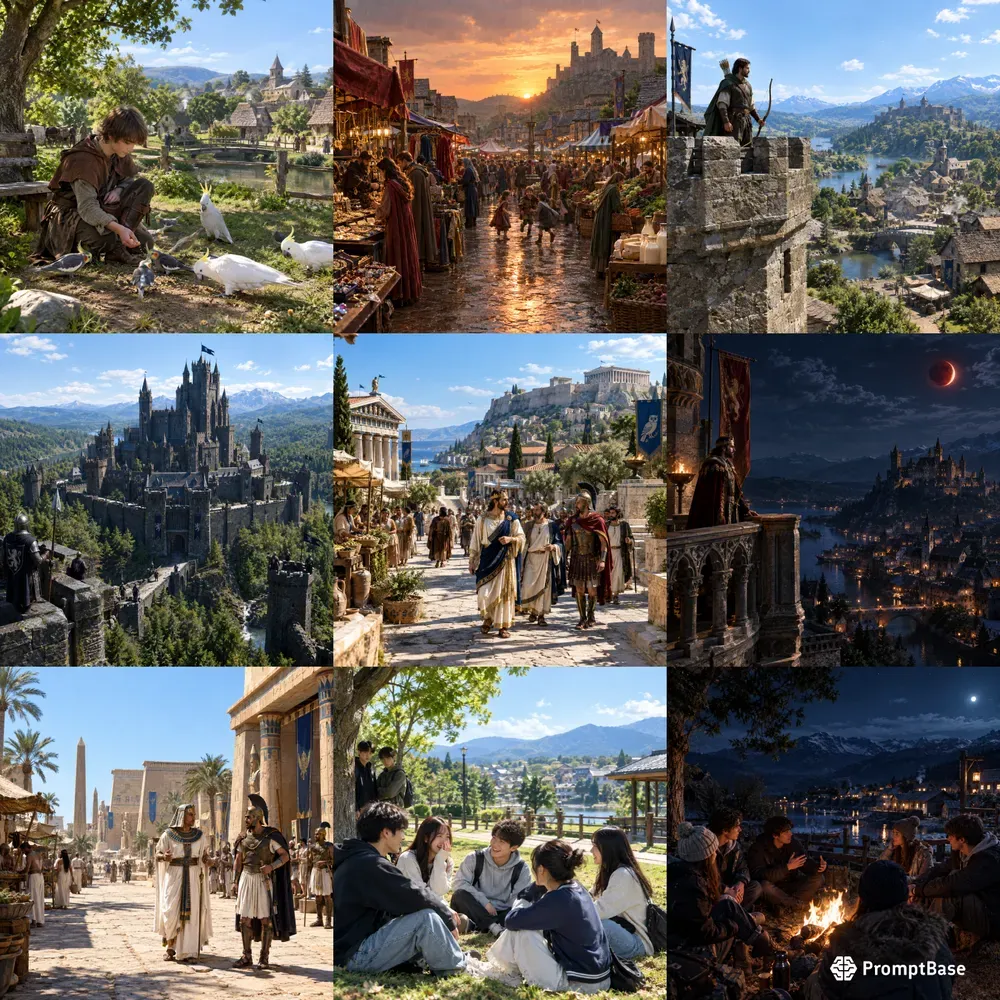Realistic Village Scenes