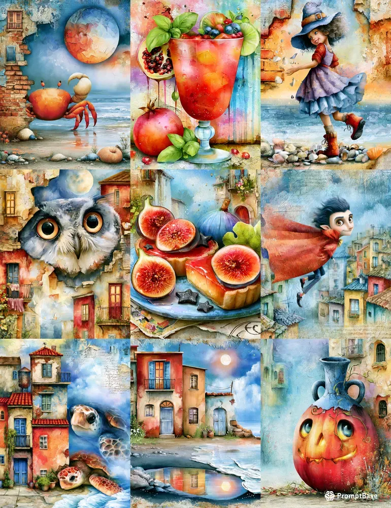 Halloween Mediterranean Junk Journals