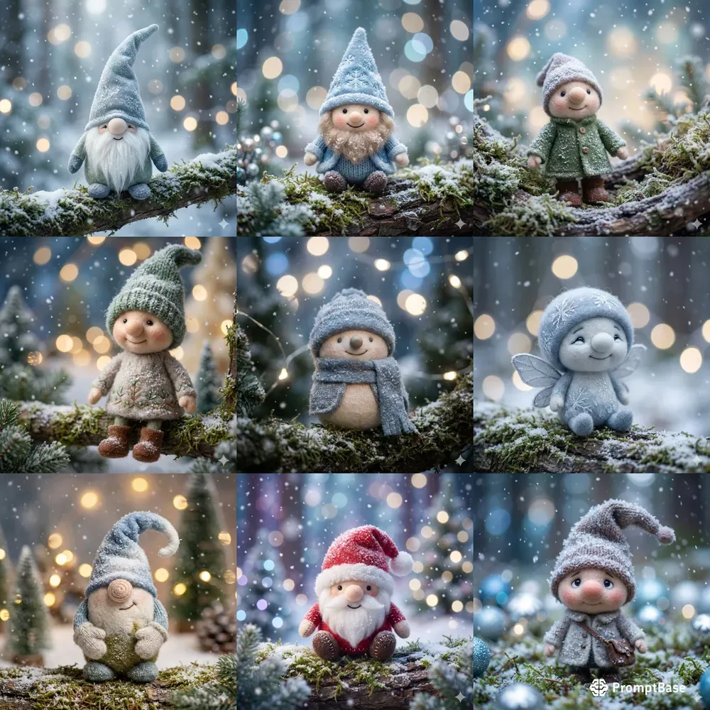 Whimsical Winter Gnome Characters