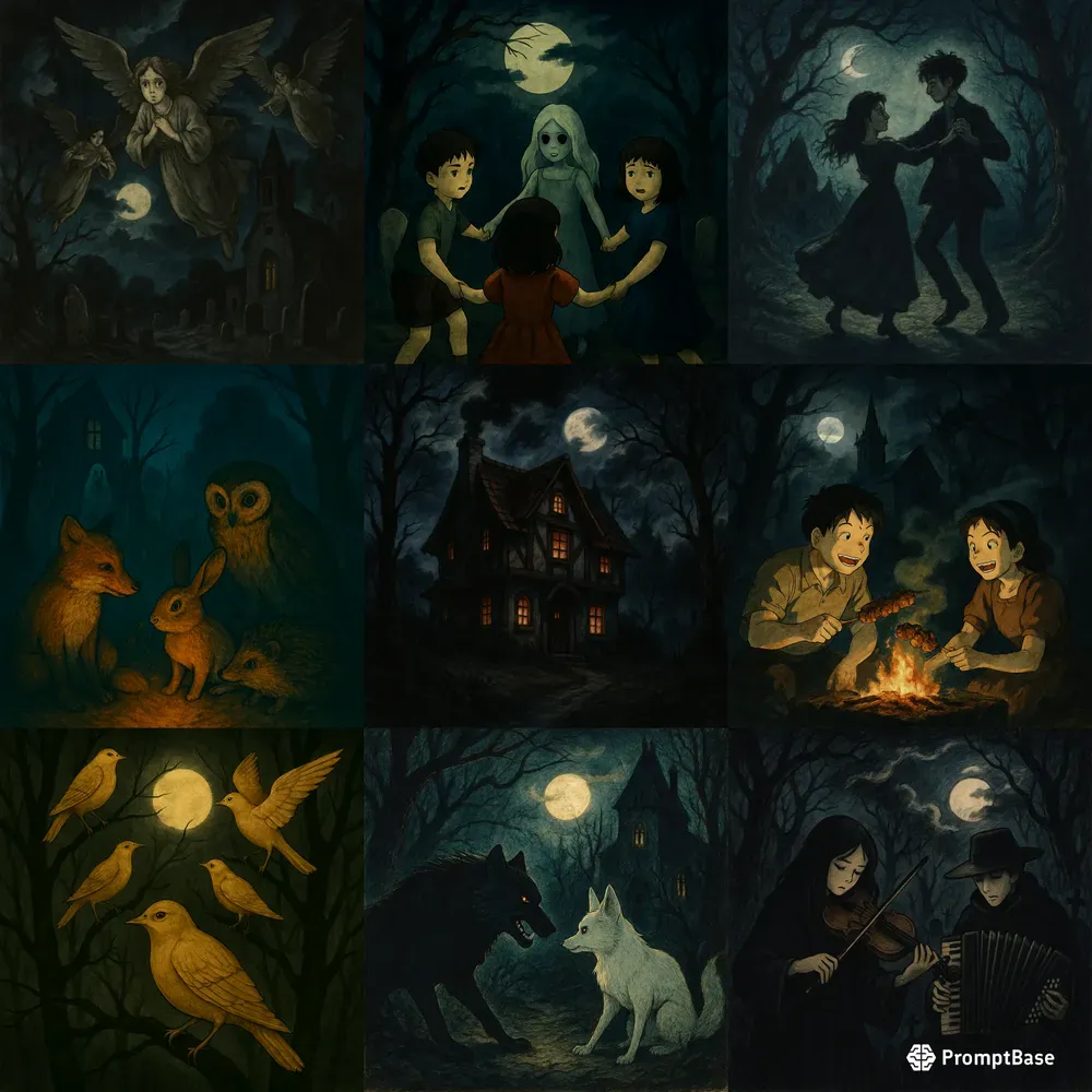 Gothic Mystery Style Illustrations