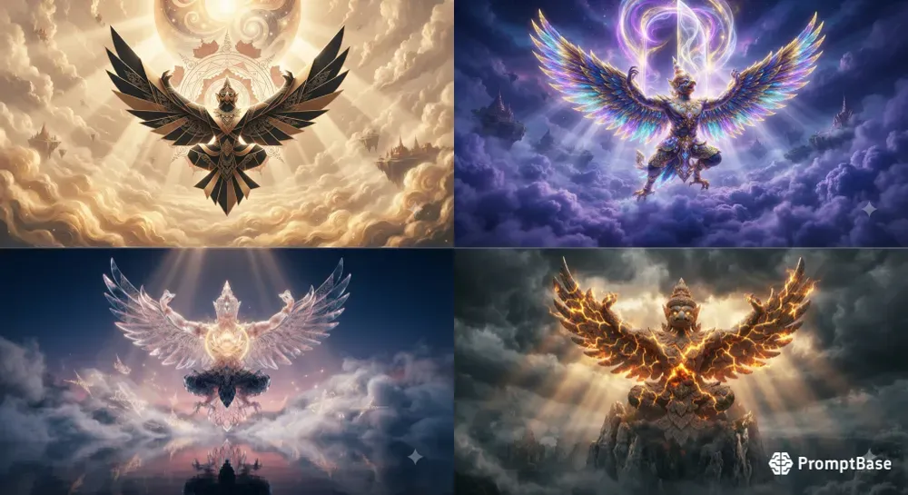 Neothai Garuda Higher Self Surreal Art