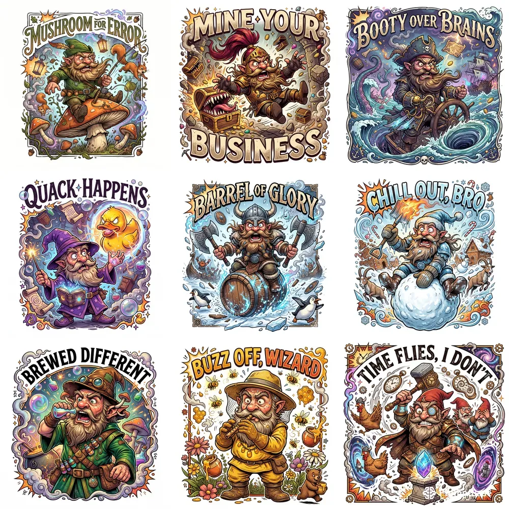 Funny Fantasy Gnome Tshirt Art