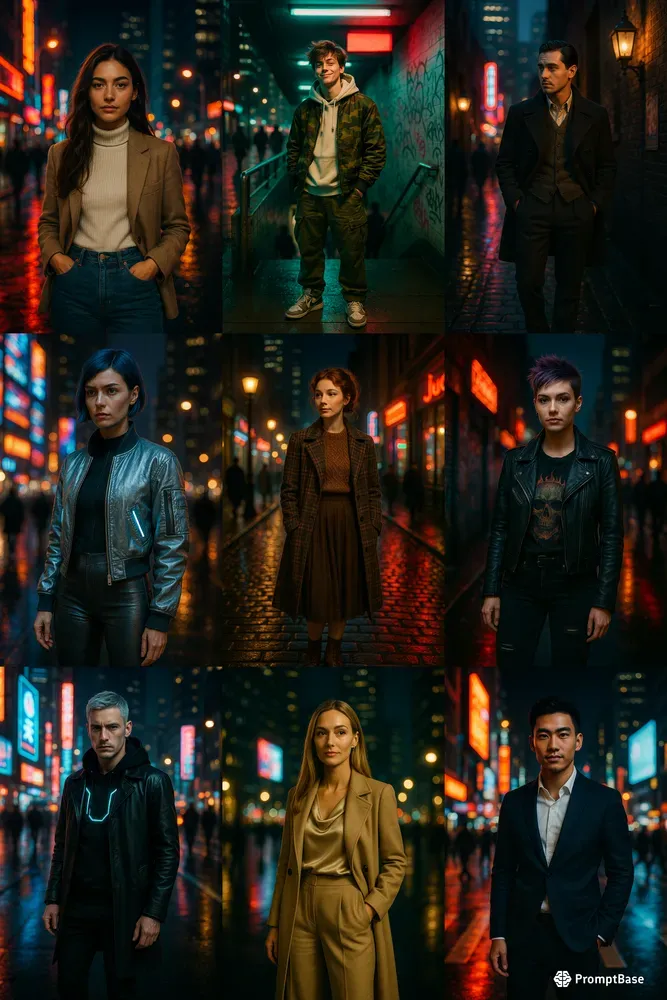 Realistic Urban Portraits At Night