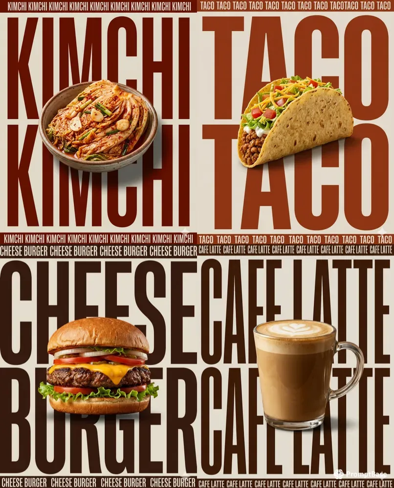 Bold Typography Food Poster Generator