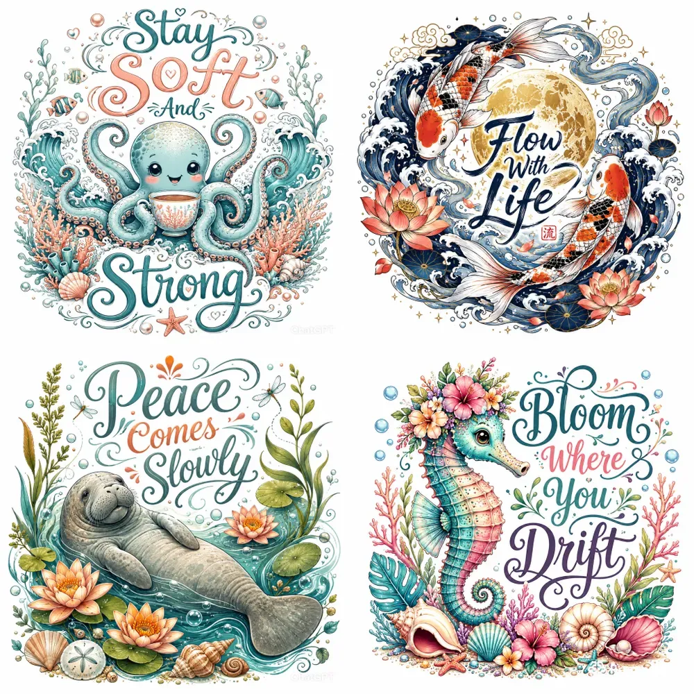 Ocean Wisdom Turtle Quotes Art