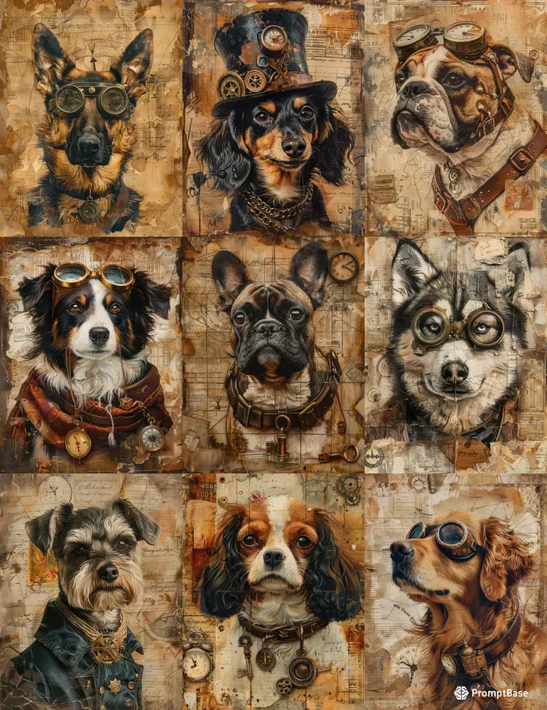 Victorian Steampunk Dog Junk Journals