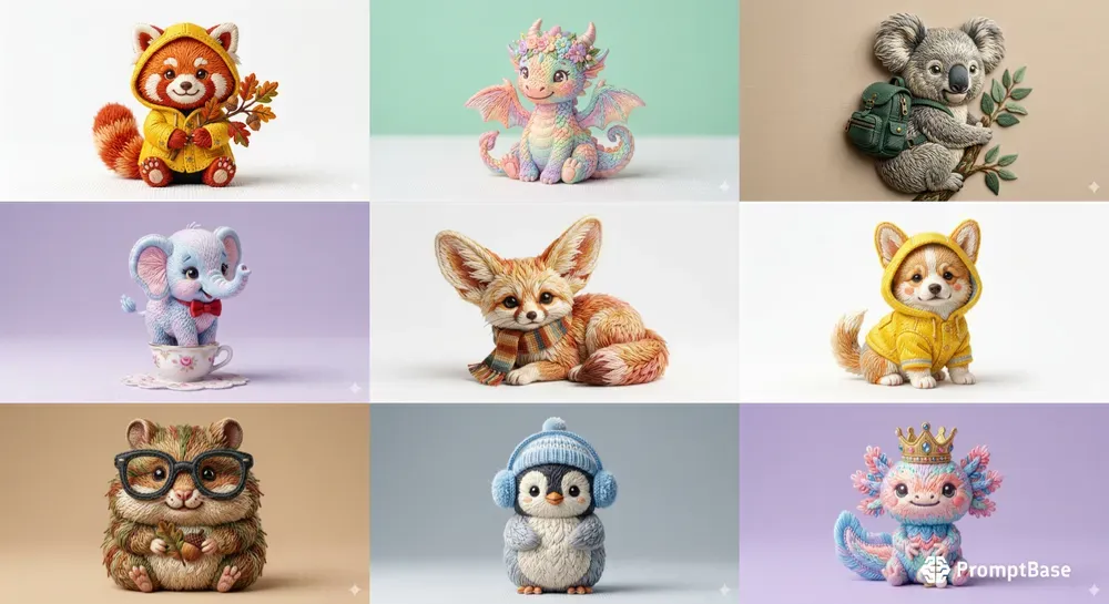 3D Puffy Embroidery Cute Character Creations