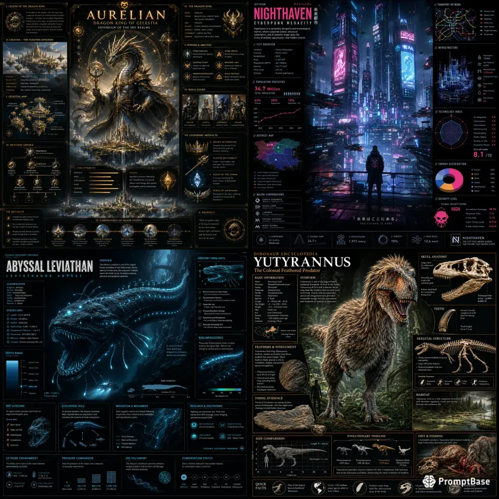 Dark Infographic Poster Generator