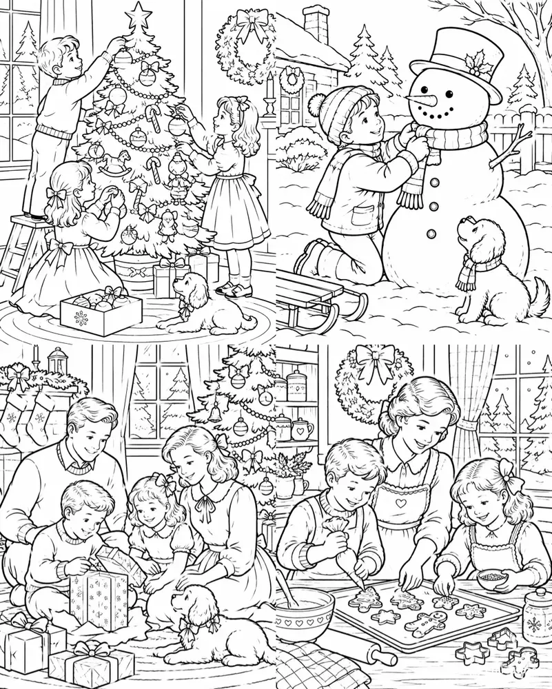 Nostalgic Christmas Coloring Books
