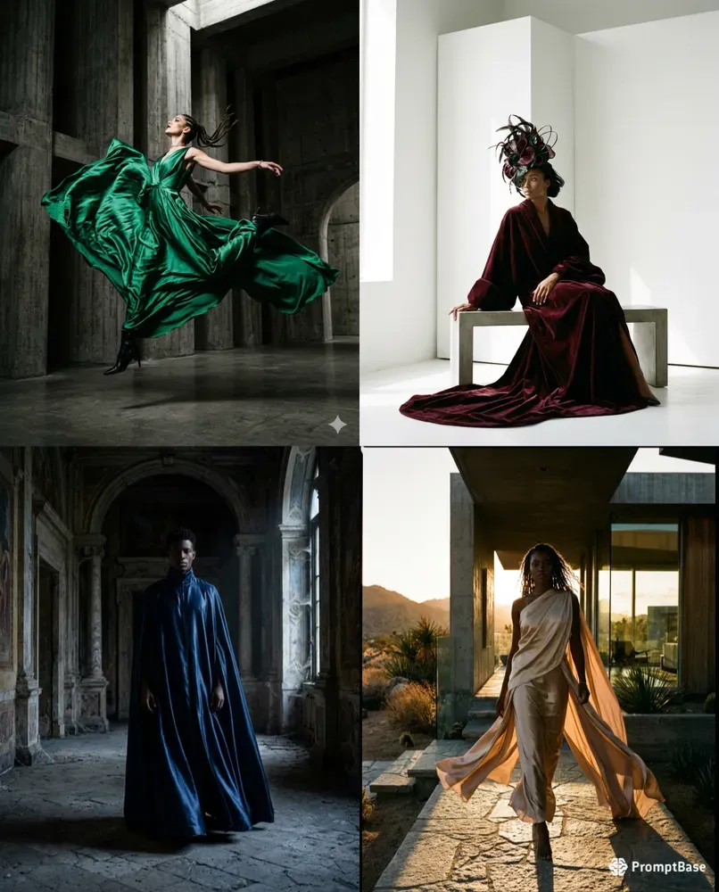Satin Shadows Highfashion Editorials