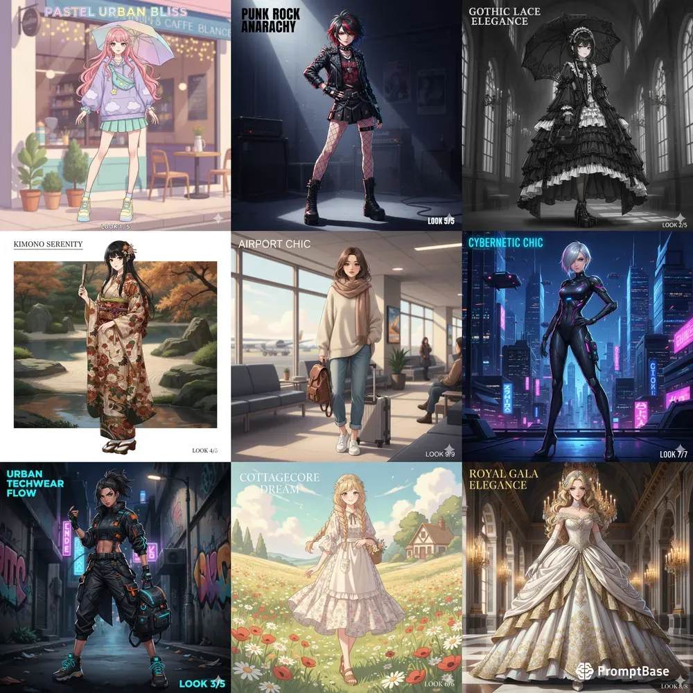 Anime Girl Fashion Lookbook Generators