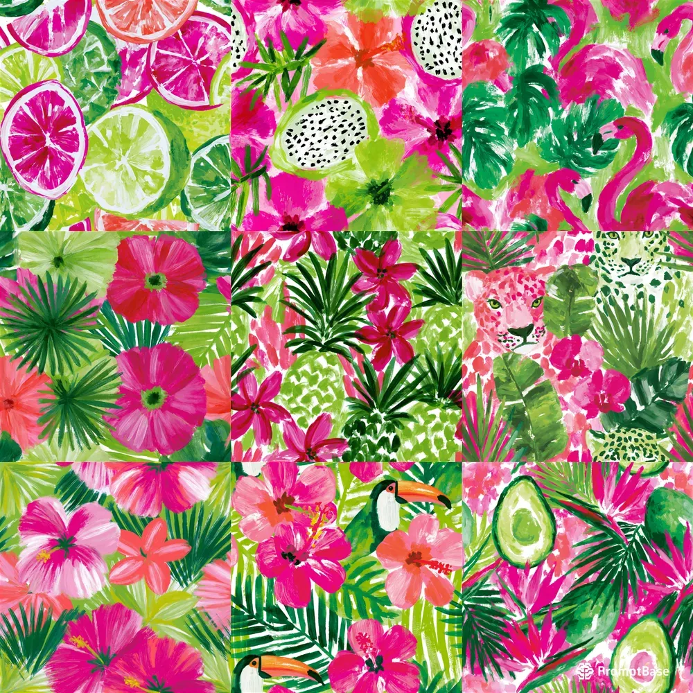 Vibrant Tropical Patterns