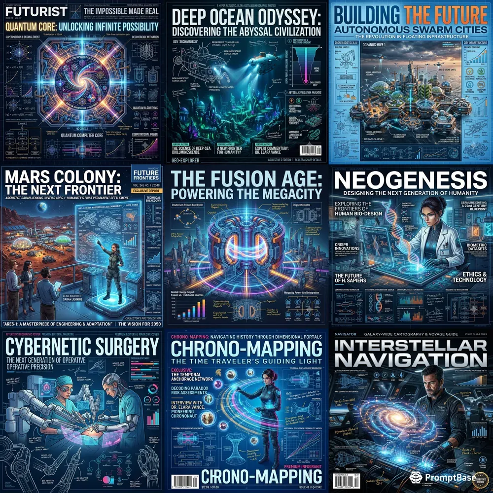 Future Tech Infographic Posters