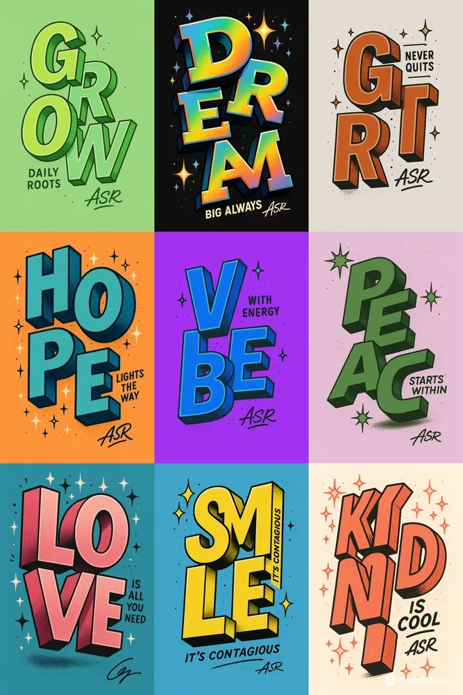 Stylized Typography Letter Art 
