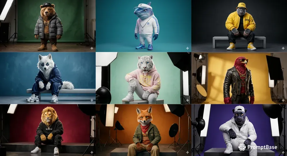 3D Luxury Animal Avatar Street Style