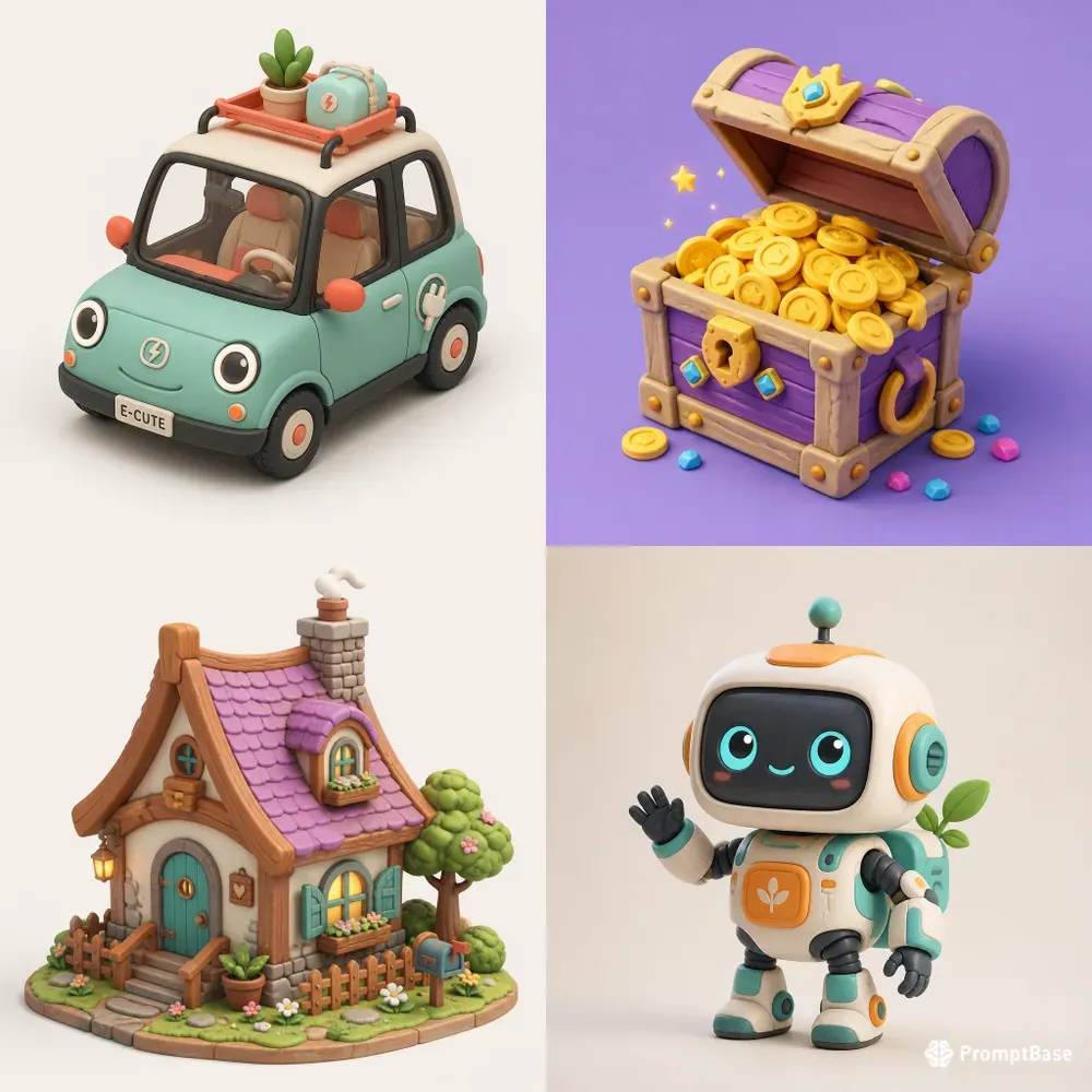 3D Cute Cute Isometric App Game Assets