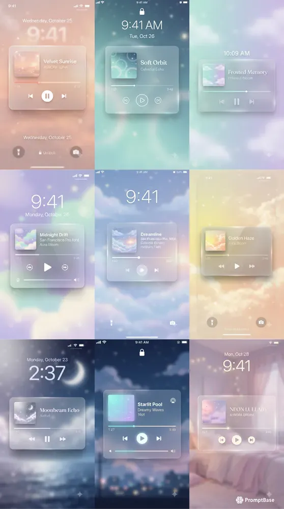 Dreamy Music Widget Designs