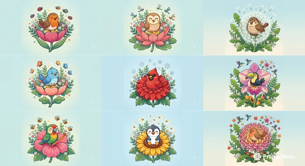 Storybook Venerable Birds Cliparts