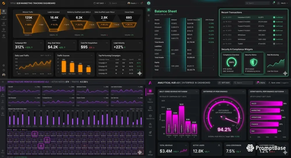 Dynamic Dark Mode B2b Saas Layouts