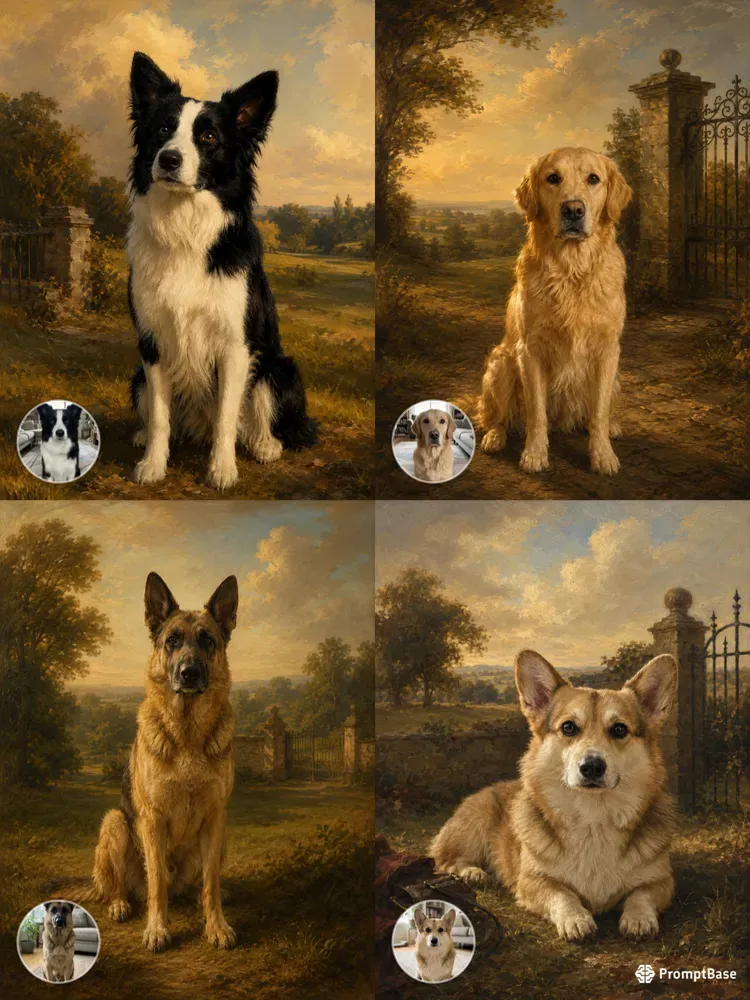 Classic Pet Sporting Oil Paintings