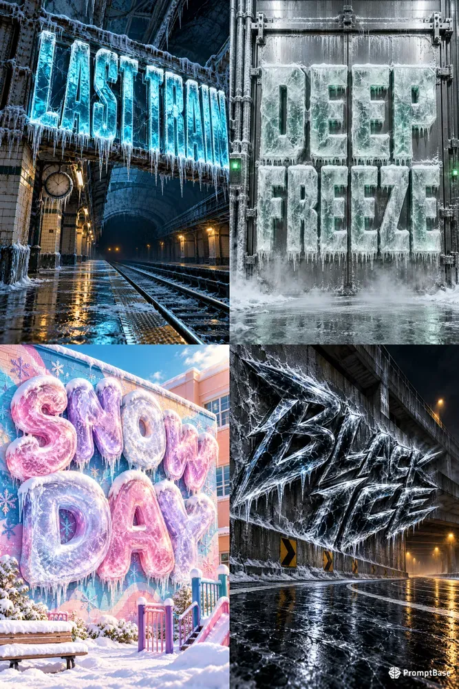 Frozen Scene Graffiti Typographies