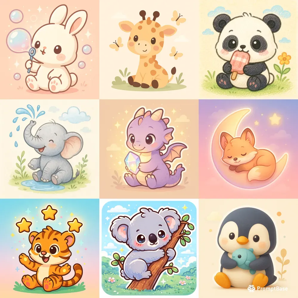 Cute Animal Sticker Generator Packs