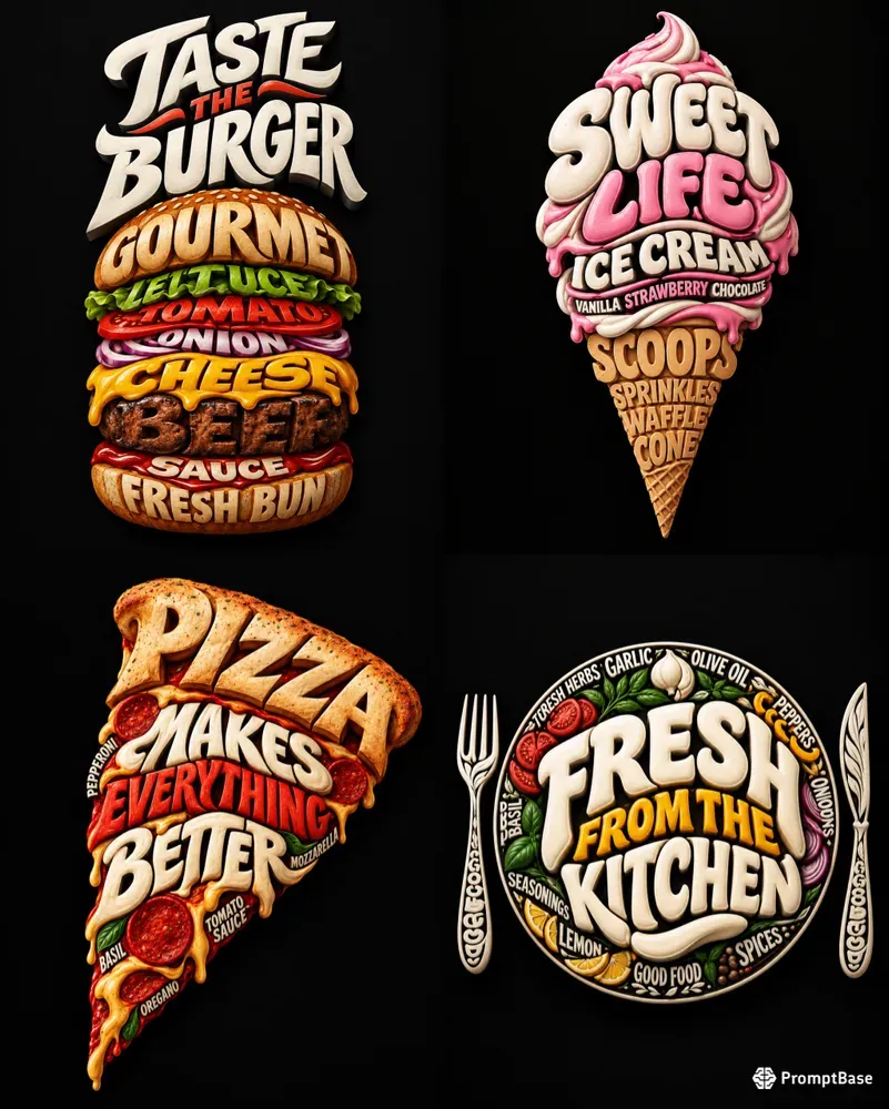Food Typography Art