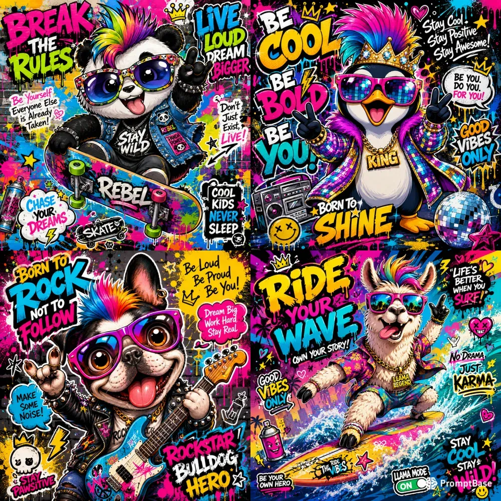 Pop Art Cartoon Posters