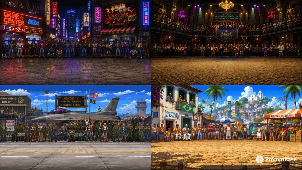 Arcade Battle Arena Backgrounds