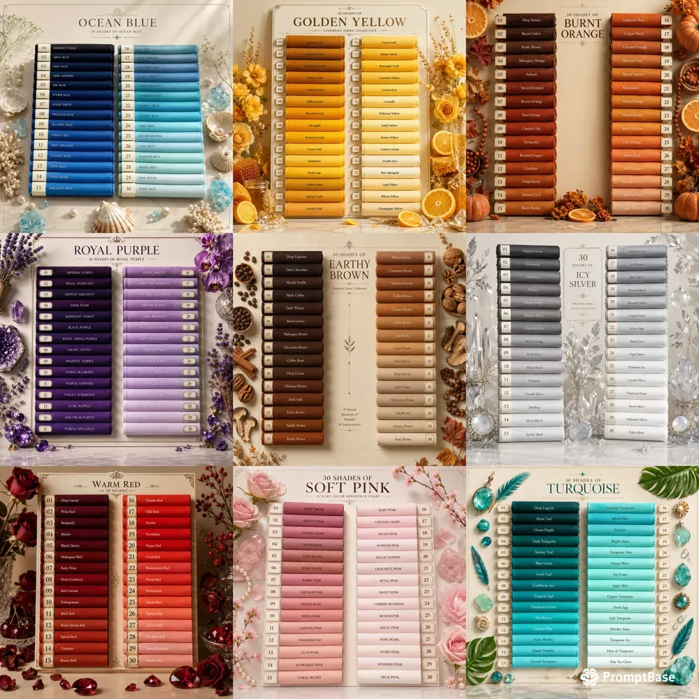 30 Shade Luxury Color Charts