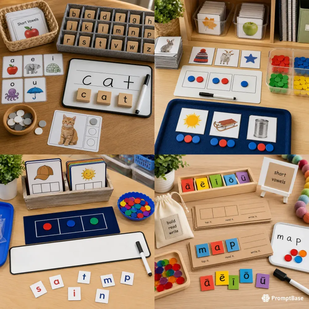 Phonics Wordbuilding Tray Photo Builders