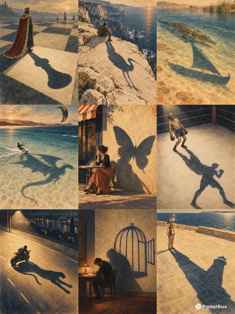 Surreal Aquatint Shadow Art Prints