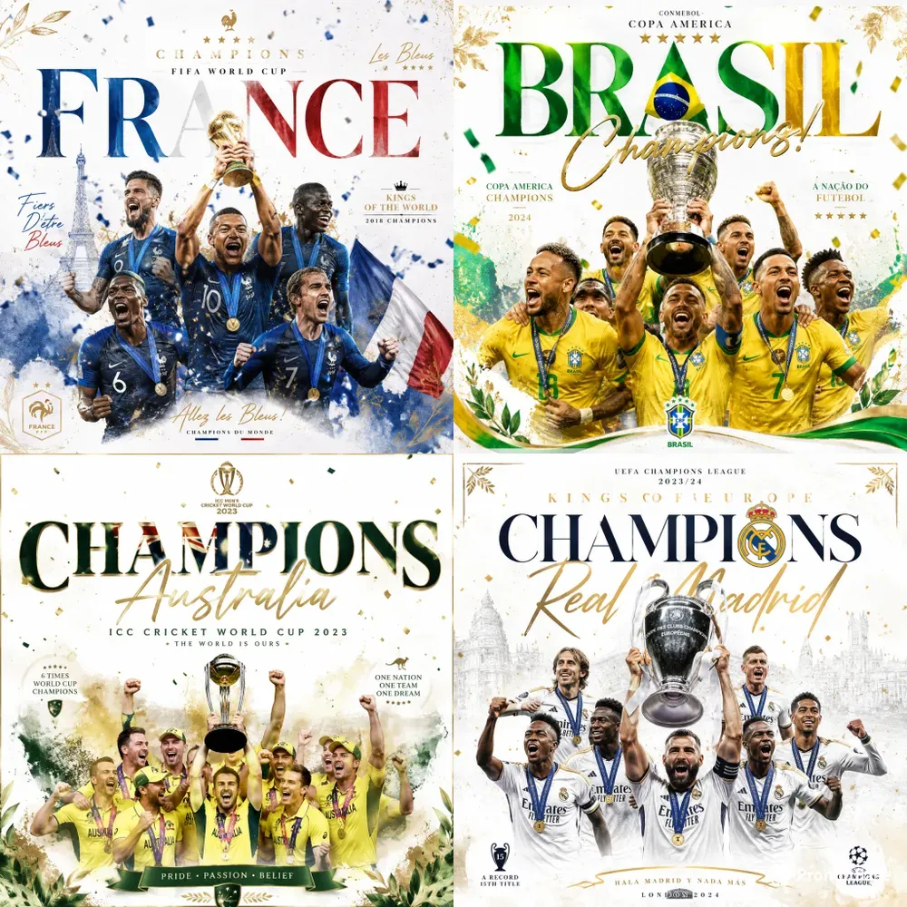 Luxury Champions Victory Posters
