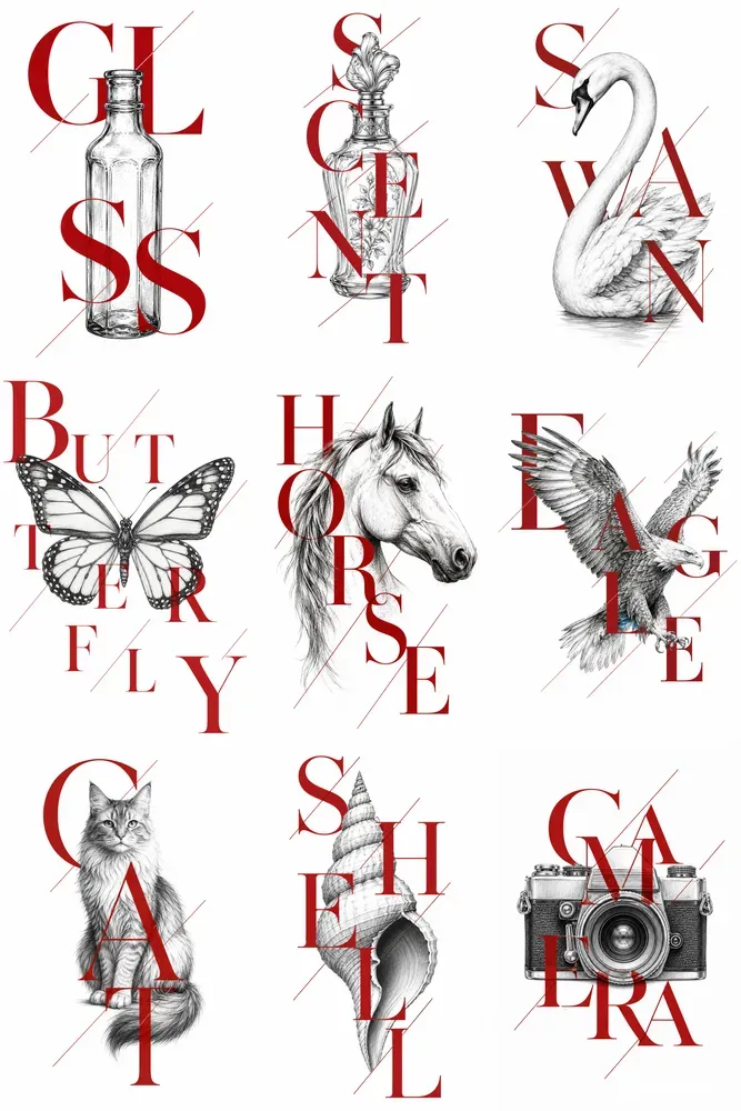 Botanical Type Editorial Posters