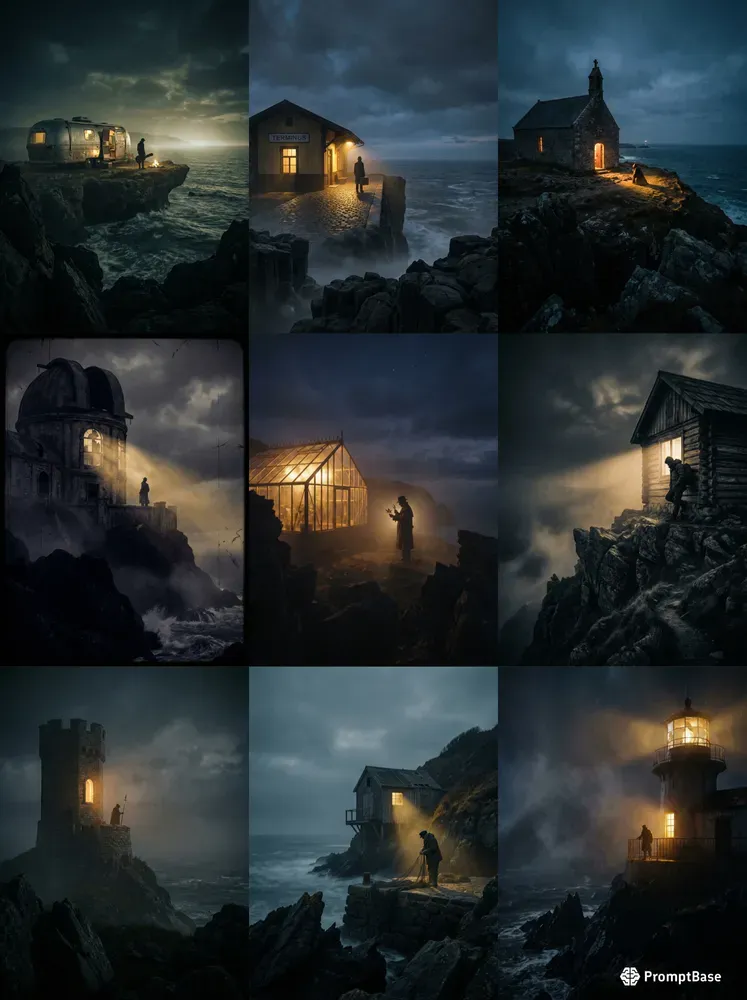 Moody Noir Cinematic Landscapes
