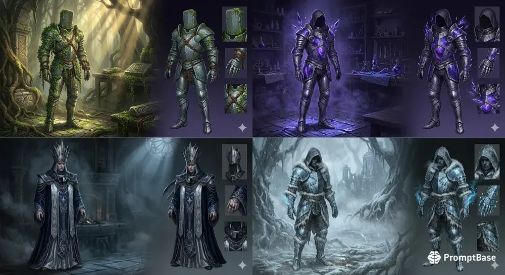Dark Fantasy Cursed Armor Concept Art