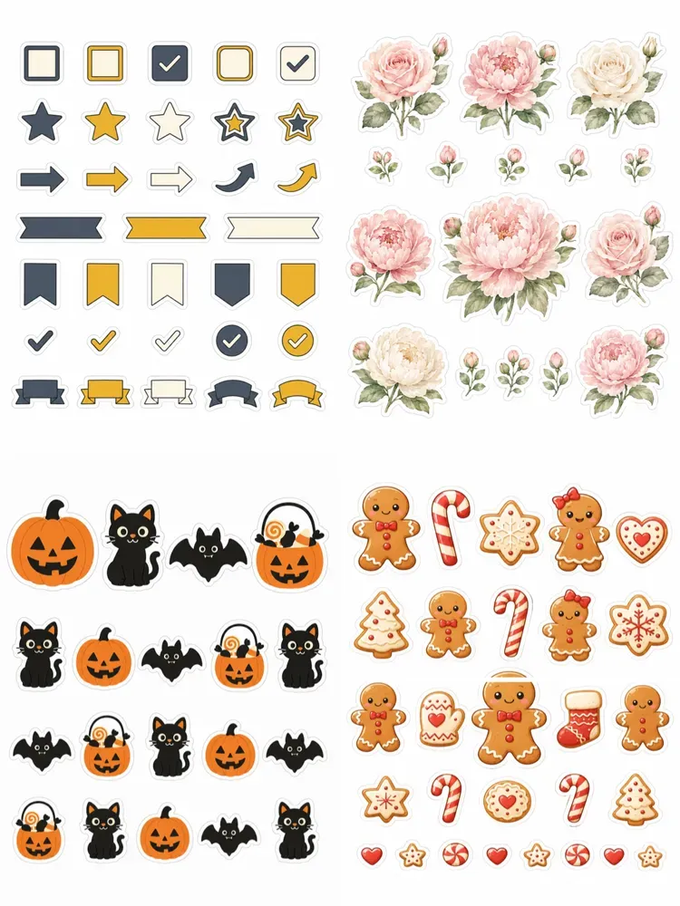 Printable Sticker Sheets Etsy Ready