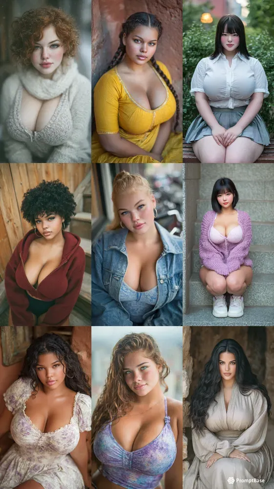Ultrarealistic Chubby Woman Portraits