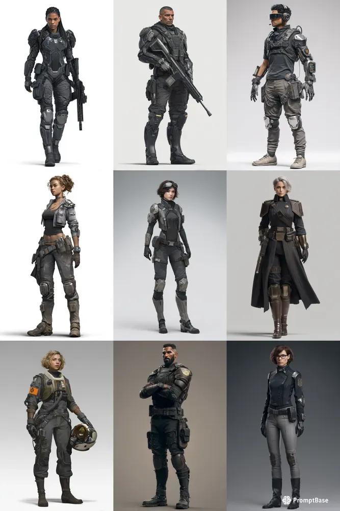 Scifi Character Digital Art For Gaming