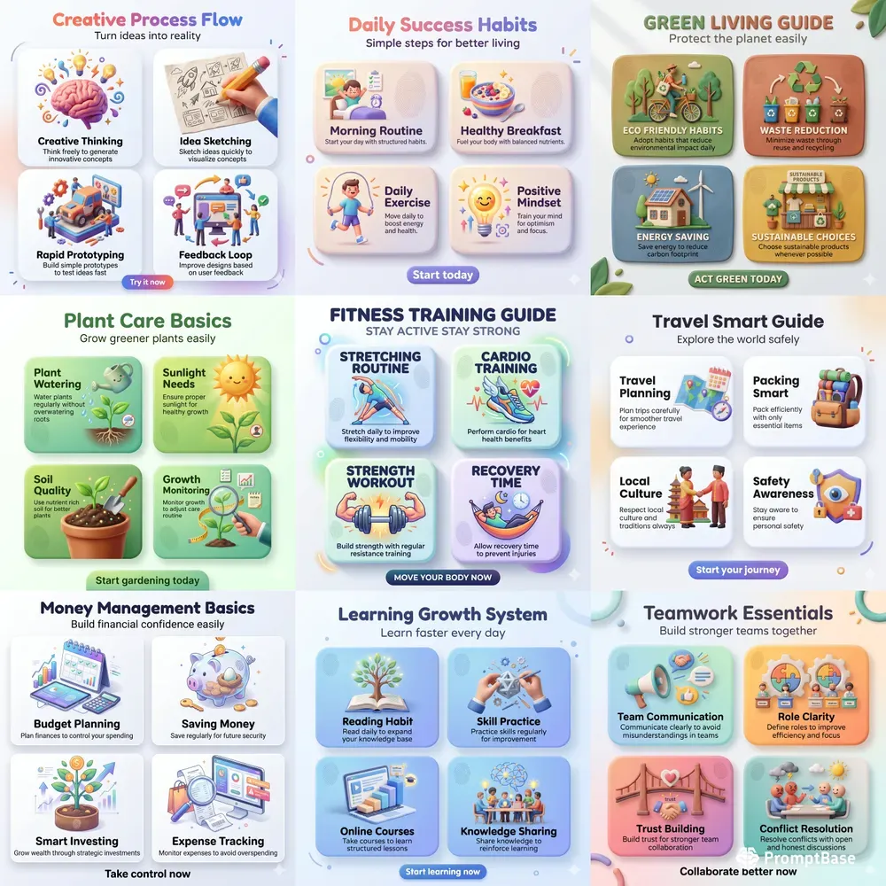 Modern 4 Step Infographics