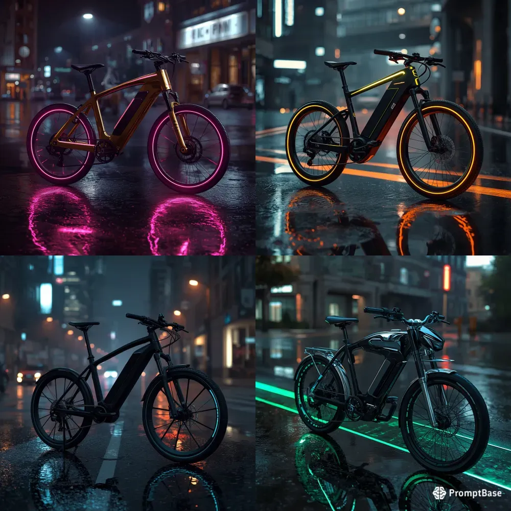 3D Cyberpunk Luxury Ebikes