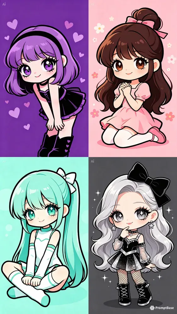 Cute Powerpuff Style Girls