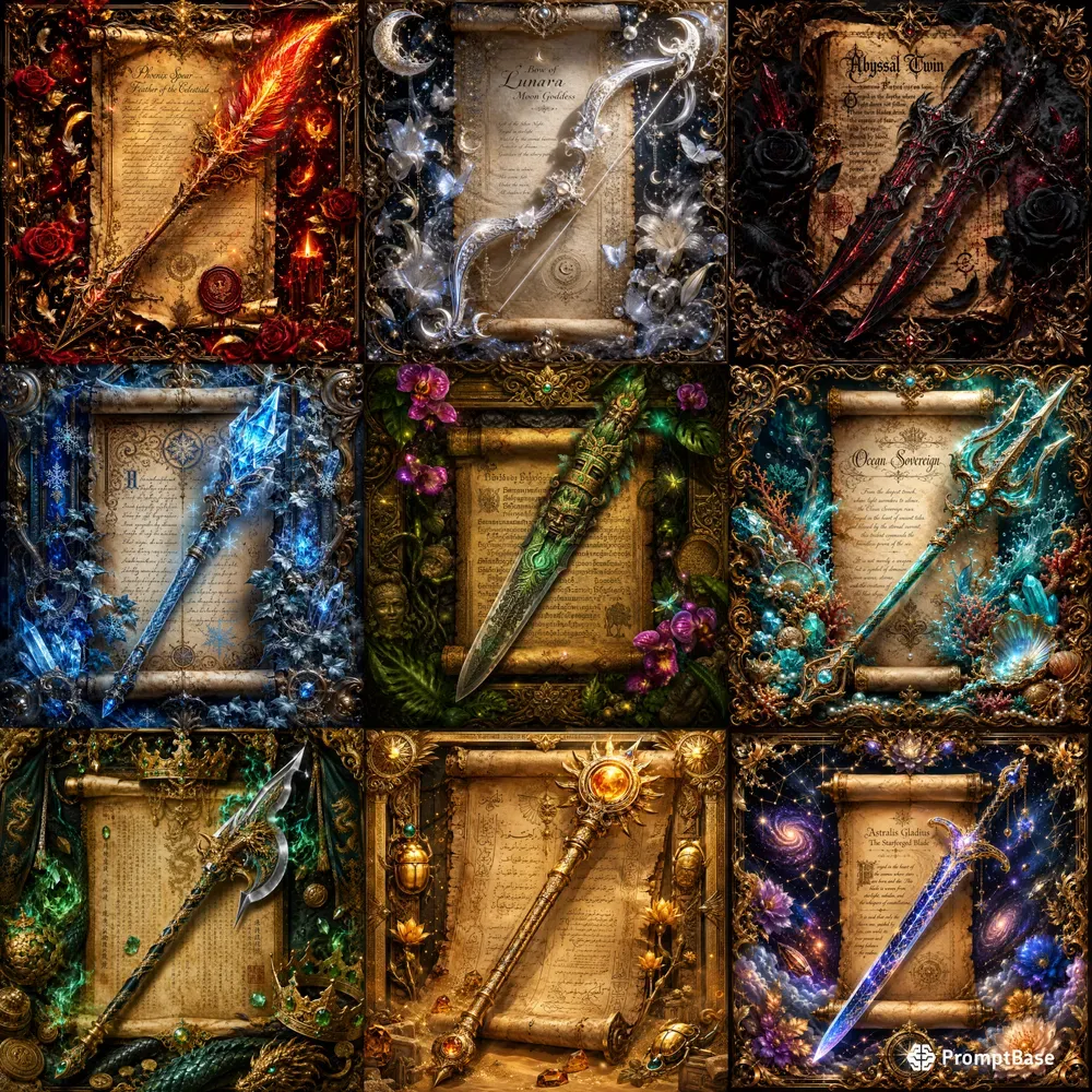 Epic Fantasy Relic Scroll Posters