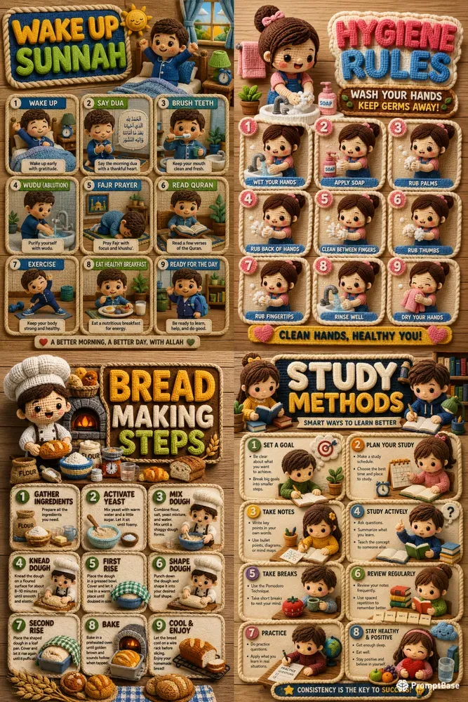 3D Soft Craft Infographic Templates