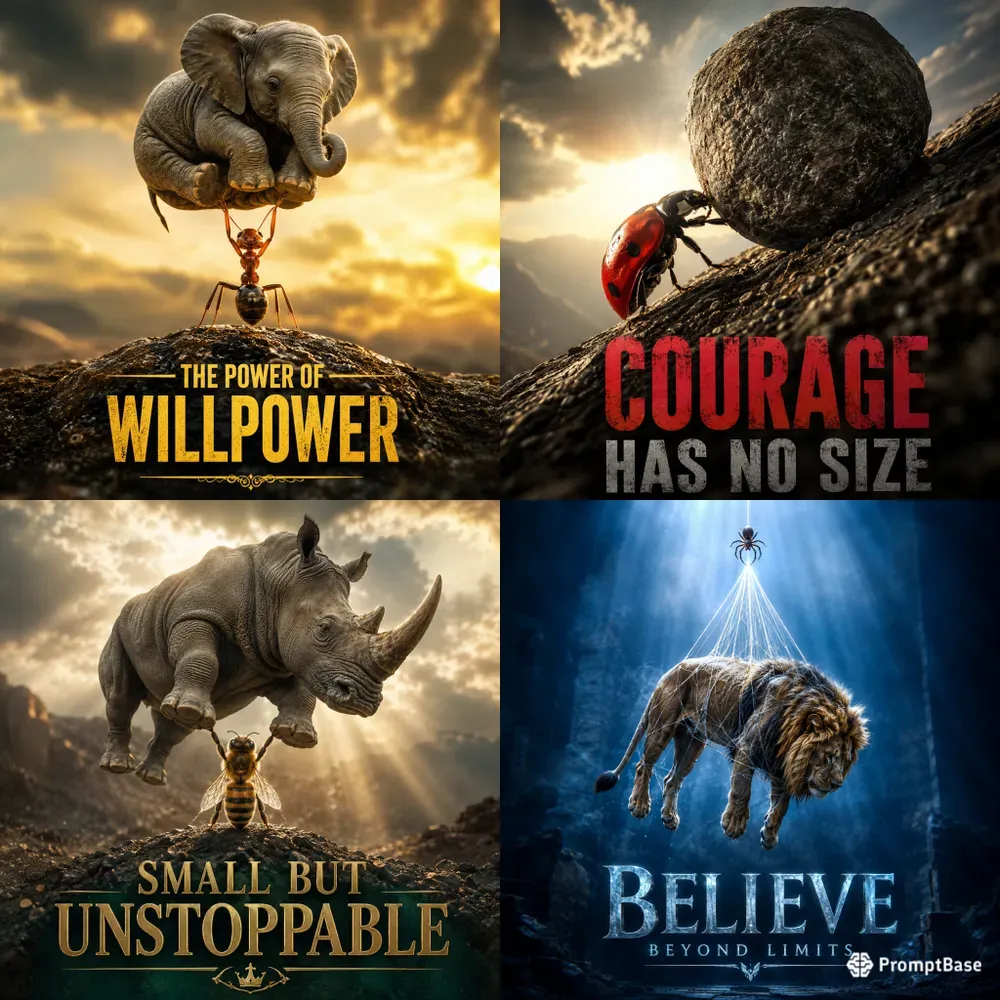 Motivational Surreal Animal Posters